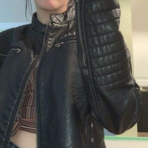 Men’s S faux Leather Affliction Jacket